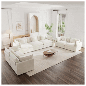 Luxury Oversized 3 Piece Sofa Set, 2 Pieces of 2 Seater and 1 Piece of 3 Seater Sofa,